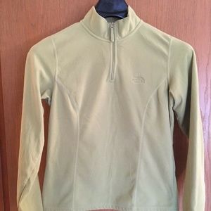 THE NORTH FACE WOMENS FLEECE PULLOVER, LIME, MED,